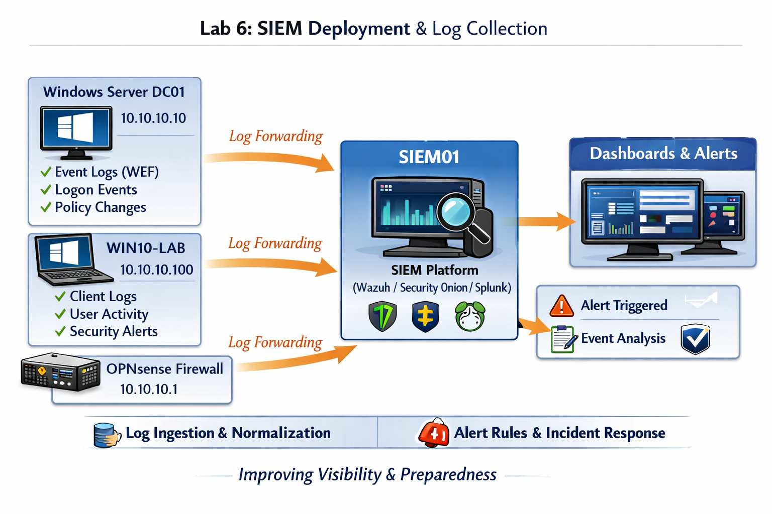 Lab 6: SIEM Deployment & Log Collection
