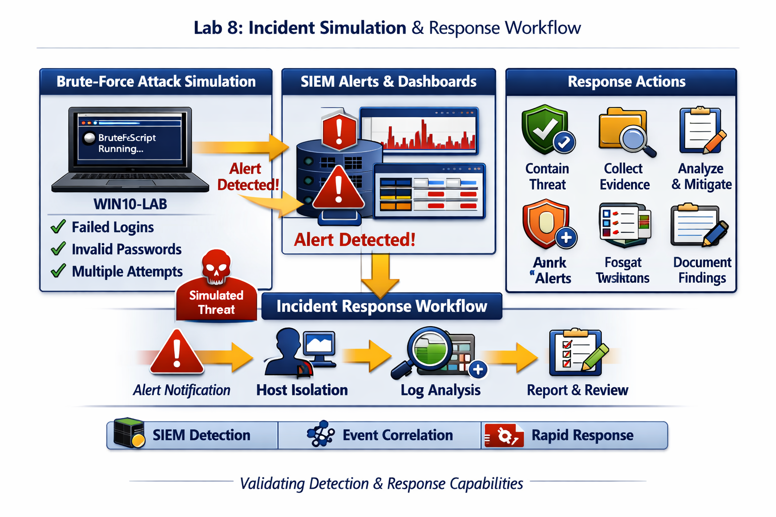 Lab 8: Incident Simulation & Response Workflow