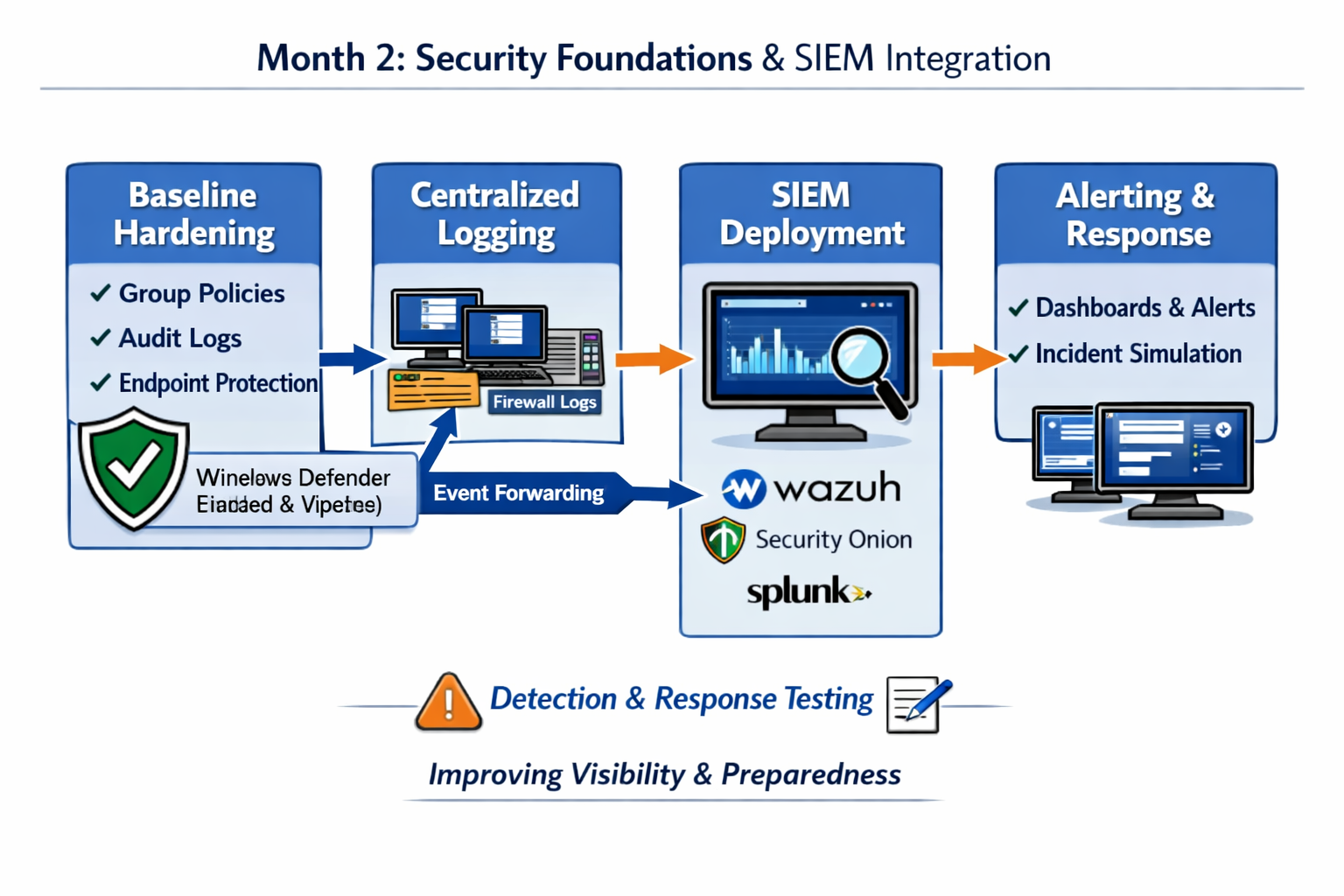 Month 2 – Security Foundations & SIEM Integration