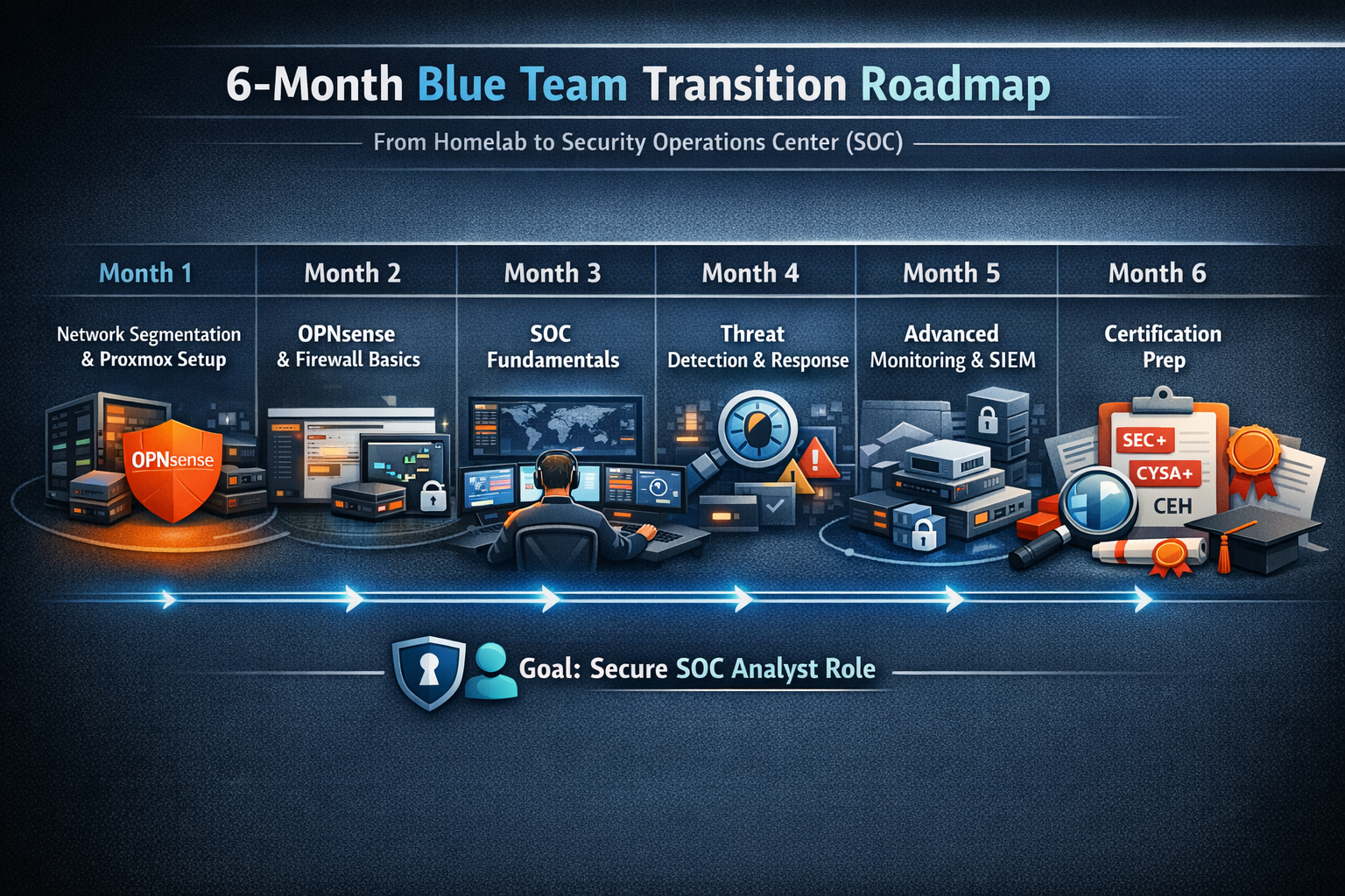 Six-month Blue Team Transition Roadmap